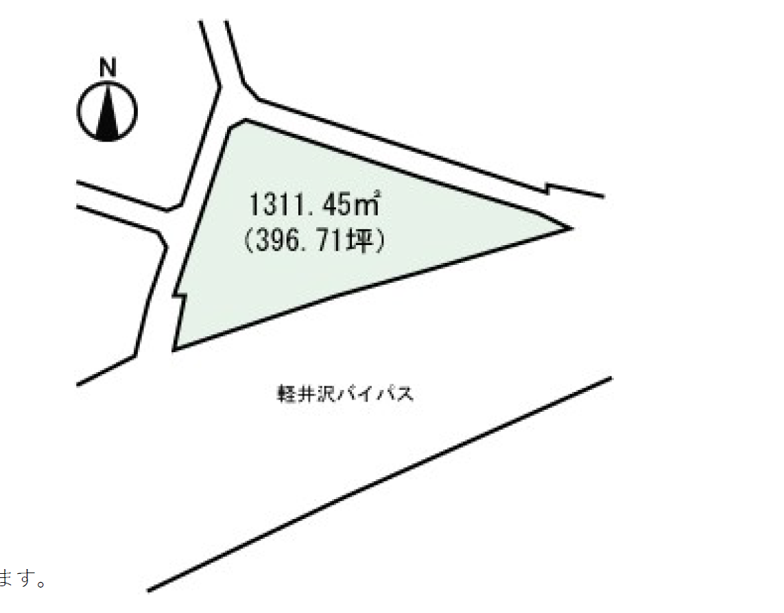 【長倉土地】軽井沢バイパス沿いで利便性・視認性良好な土地